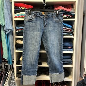 KUT women’s cuffed jeans-size 12, medium rise